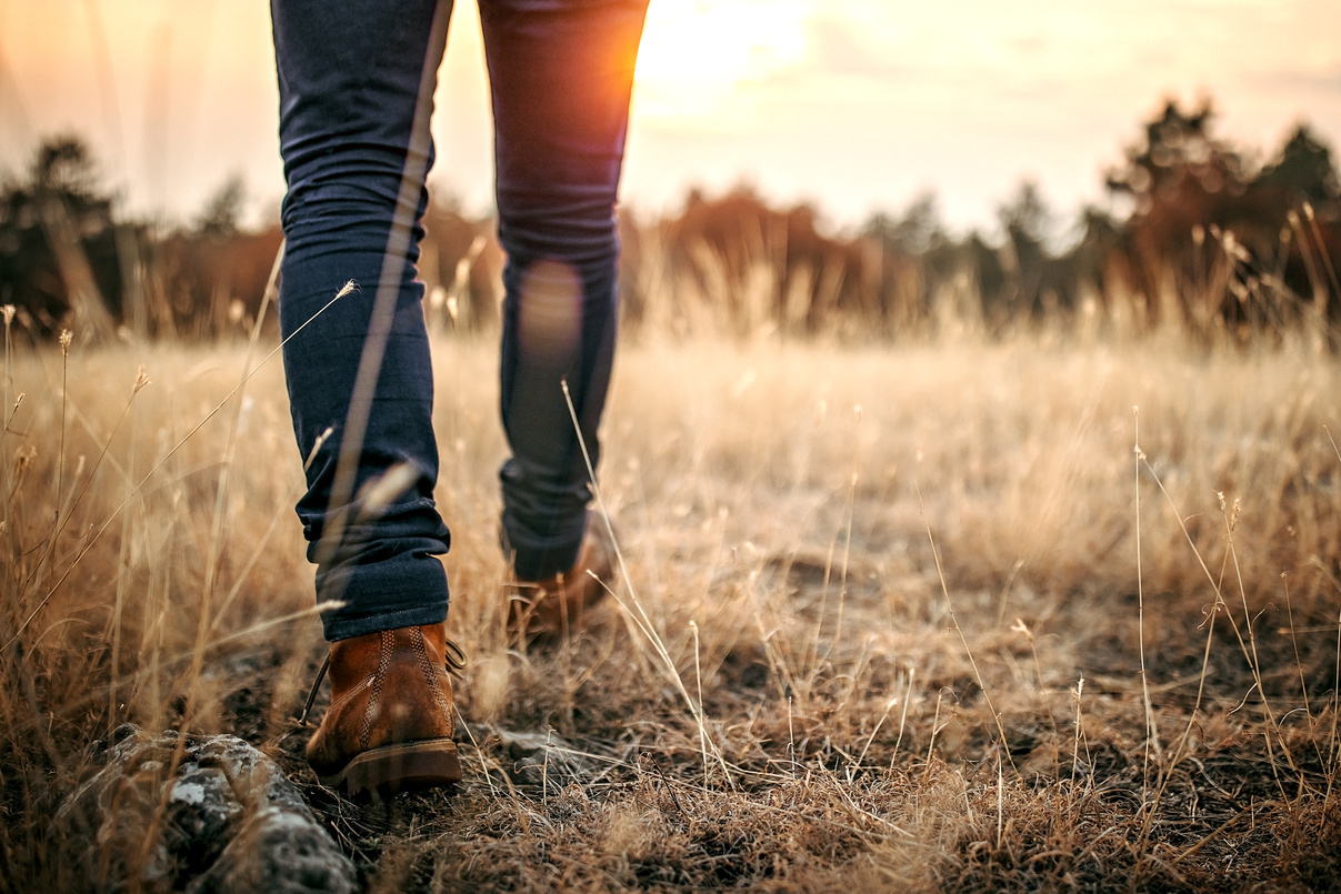 Man walking in nature